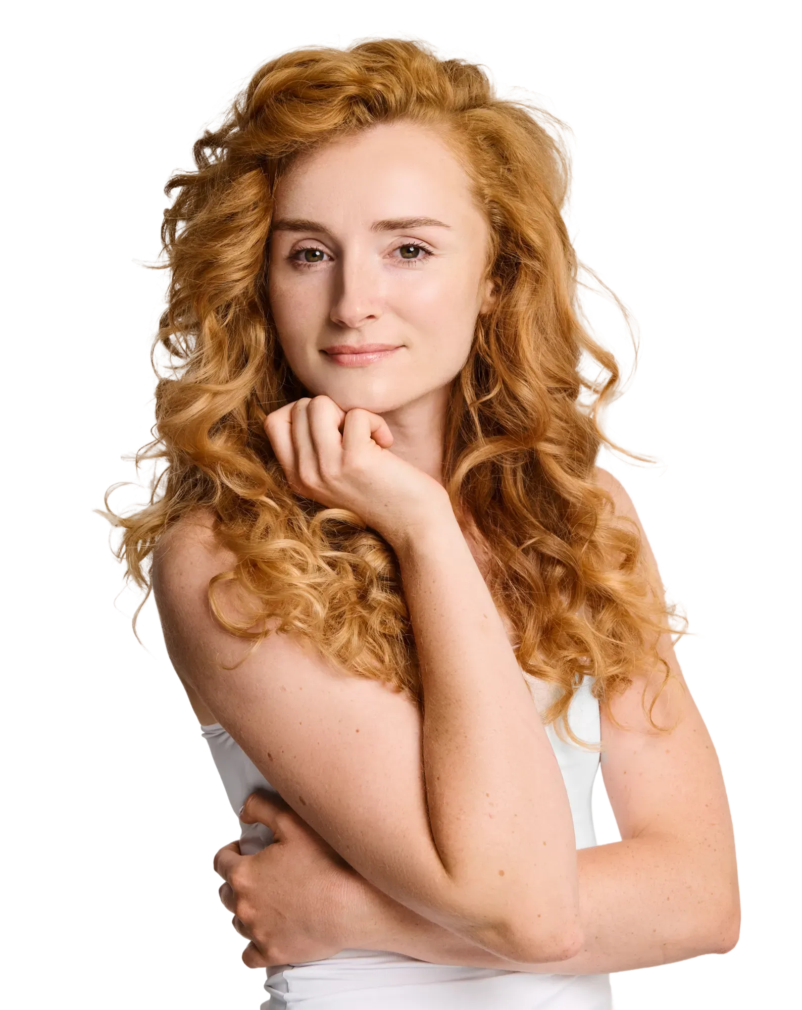 Woman showing her defined curls after a Twisty care routine